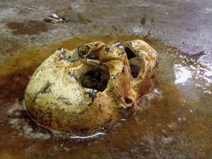 Cast Iron Skull Bottle Opener in process